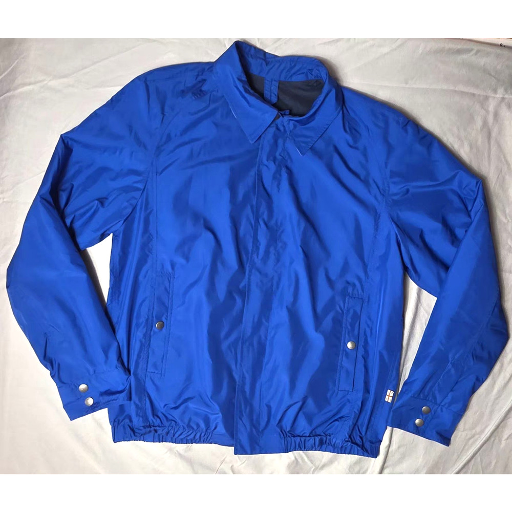Daks London Men's Blue Harrington Jacket Size 54/44R Luxury Lightweight Bomber